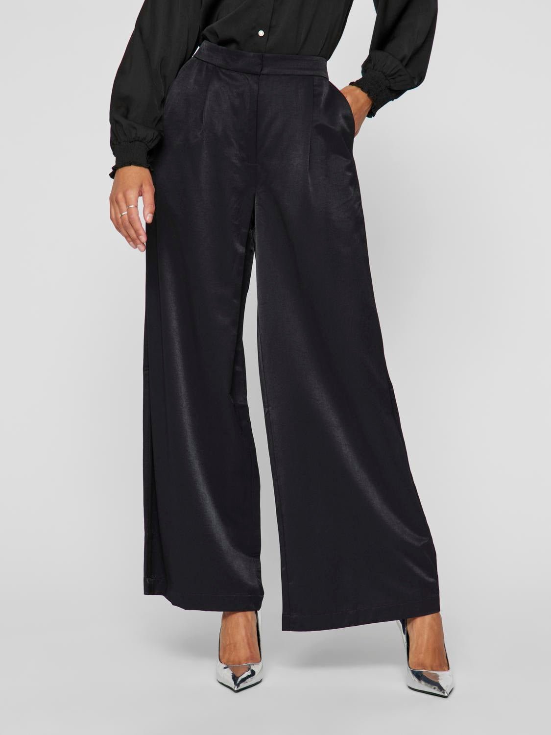 VIGRY Trousers - Black Beauty - VERO MODA & VILA Bergvik